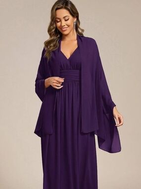 Elegant Deep Purple Shawl